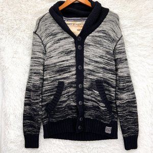 NO EXCESS Men's Designer Chunky Sweater Cardigan Heavy Knit Wool Size Large L